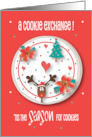 Invitation to Christmas Cookie Exchange Frosted Decorated Cookie card