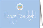 Hand Lettered Hanukkah Card with Menorah and Candles card