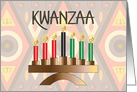 Happy Kwanzaa for Business with Kinara and Mkeka card