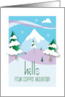 Hello from Copper Mountain Rolling Hills Mountain Peak and Trees card