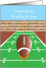 Congratulations for making the Football Team, with Goal Post card