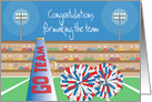 Congratulations making Cheer Squad, Pom Poms and Megaphone card