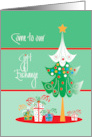 Invitation to Christmas Gift Exchange with Decorated Tree and Gifts card