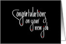 Congratulations on Your New Job, Handlettered with Red Dots card