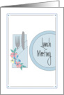 Hand Lettered Invitation to Business Lunch Meeting with Place Setting card