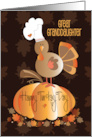 Thanksgiving for Great Granddaughter Happy Turkey Day Turkey in Hat card