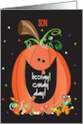 Halloween for Son Hooray It’s Candy Day Jack O Lantern and Candy card