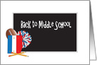 Back to School, Back to Middle School, with Football & Pom Poms card