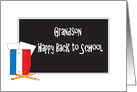 Happy Back to School Grandson, Notebooks and Pencils card