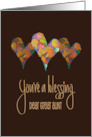 Hand Lettered Thanksgiving Dear Great Aunt You’re a Blessing Hearts card