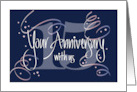 Hand Lettered Employee 15th Year Work Anniversary 15 Years Streamers card