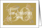 Hand Lettered Employee 50th Year Work Anniversary 50 Years Streamers card