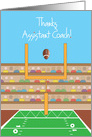 Thank you to Assistant Football Coach, Goalpost and Football card