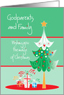 Christmas Magic for Godparents & Family, Christmas Tree & Gifts card