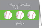 Happy Birthday for Grandson with Trio of Baseballs card