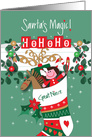 Santa’s Magic for Great Niece’s Christmas, Stocking with Doll & Gift card