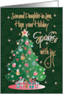 Christmas for Son and Wife Decorated and Sparkling Christmas Tree card