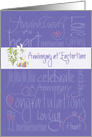 Anniversary at Eastertime, Lilies, Easter Eggs and Romantic Words card