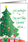 Christmas Decorated with Love Great Granddaughter, Christmas Tree card