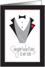 Wedding Congratulations from Mother to Son on Wedding Day card