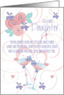 Wedding For Daughter from Father with Flowers and Champagne Glasses card