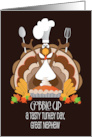 Thanksgiving Great Nephew, Turkey with Chef’s Hat & Pumpkin Pie card