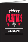 Valentine’s Day for Grandson, Bright Wishes with Hearts card