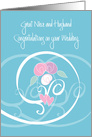 Wedding Congratulations for Great Niece and Husband, with Swirls card