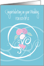 Hand Lettered Wedding Congratulations from Both of Us, Swirls card