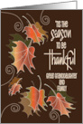 Thanksgiving for Great Granddaughter and Family with Autumn Leaves card