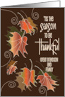 Thanksgiving Great Grandson and Family Tis the Season Fall Leaves card