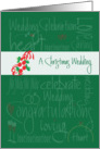 Christmas Wedding Congratulations, Holly and Handlettering card