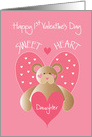 First Valentine’s Day for Daughter, Bear Sweetheart card
