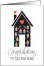 Realtor’s Congratulations on Buying New Home with Patterned Home card