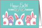 Easter for Sweet Granddaughter with Peek-a-Boo White Bunnies card