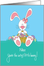 Easter for Niece, Cutest Bunny, Basket and Eggs card
