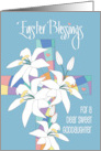 Easter for Sweet Goddaughter Stained Glass Cross and Easter Lilies card