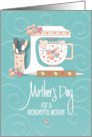 Mother’s Day from Son Floral and Heart Decorated Mixer and Rolling Pin card