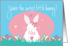 1st Easter for Niece, You’re the Cutest Little Bunny, Eggs & Hearts card