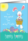 First Easter for Son, Hippity Hoppity Bunny with Eggs card