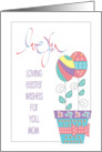 Hand Lettered Easter for Mom Easter Egg Flowers in Flower Pot card
