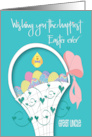 Hand Lettered Easter for Great Uncle with Easter Basket and Eggs card