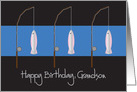 Happy Birthday for Grandson, Fishing Rods and Fish card