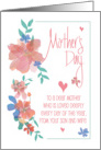 Hand Lettered Mother’s Day for Mother from Son and Daughter in Law card