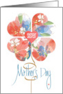 Hand Lettered Mother’s Day for Sister Floral Heart Flower and Heart card