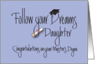 Master’s Degree for Daughter Congratulations, with Diploma card