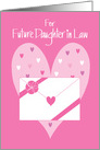 Valentine for Future Daughter in Law, Heart & Envelope card