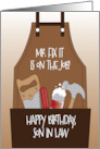 Birthday for Do it Yourself Son in Law Mr. Fix It Apron with Tools card