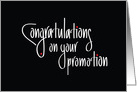 Hand Lettered Congratulations on your promotion, with red dots card