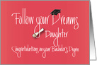 Graduation for Daughter for Bachelor’s Degree, Diploma card